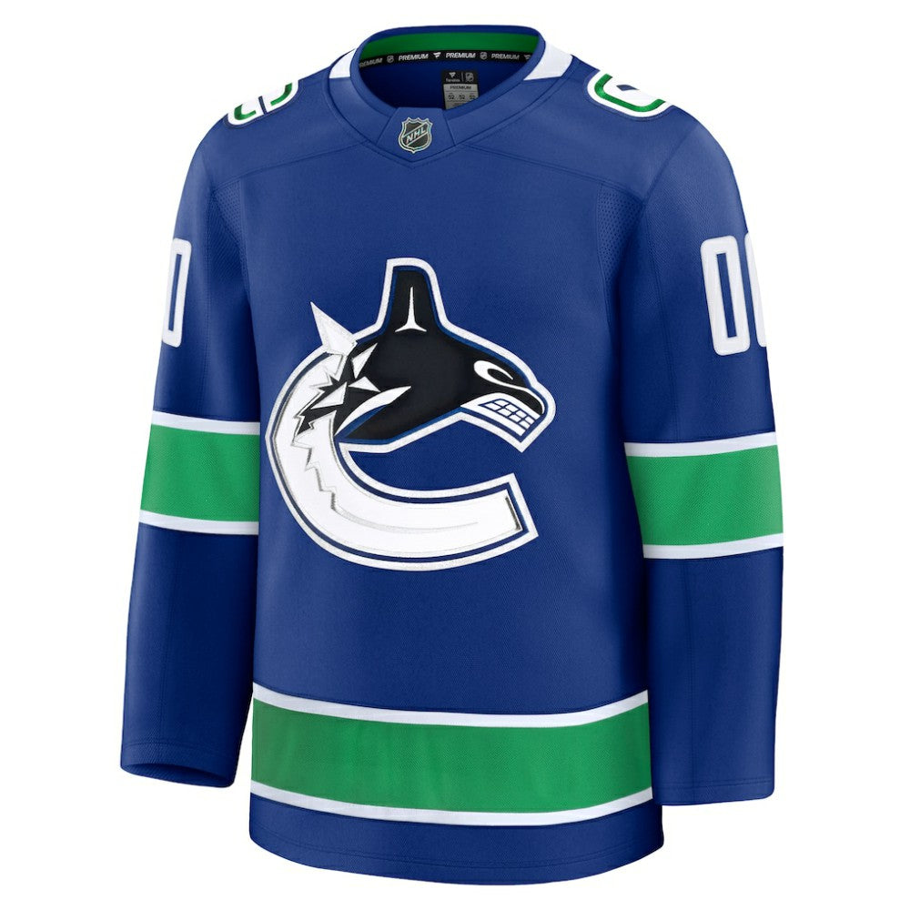 NHL Blue Vancouver Canucks Fanatics Home Premium Custom Jersey