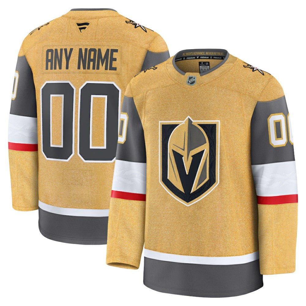 NHL Gold Vegas Golden Knights Fanatics Home Premium Custom Jersey