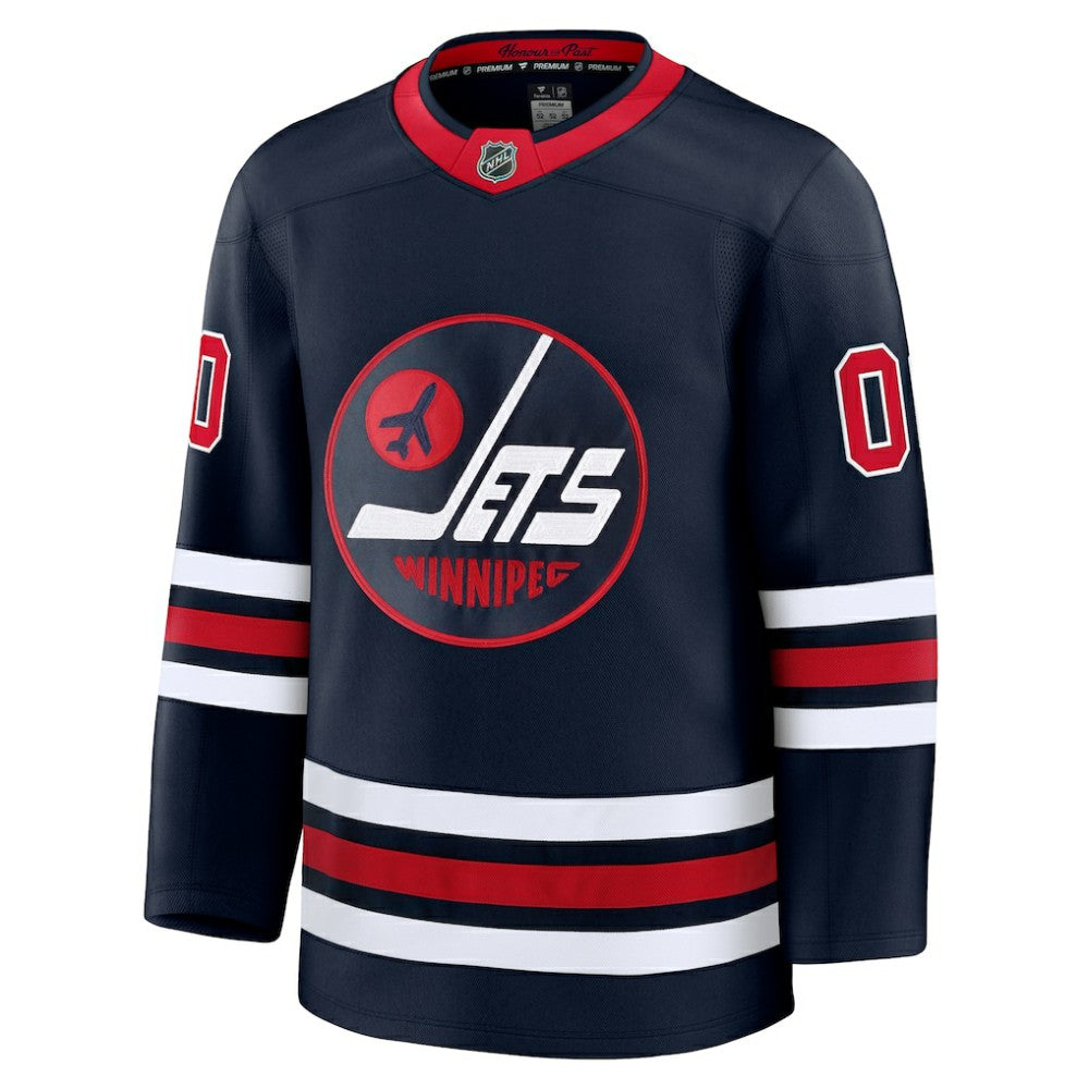 NHL Navy Winnipeg Jets Fanatics Alternate Premium Custom Jersey