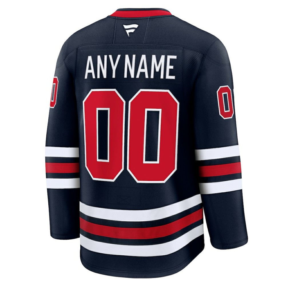 NHL Navy Winnipeg Jets Fanatics Alternate Premium Custom Jersey