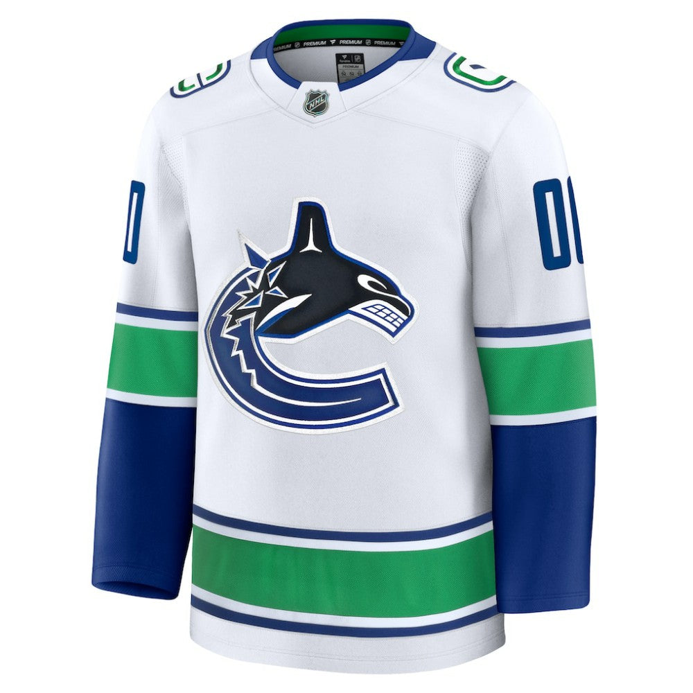NHL White Vancouver Canucks Fanatics Away Premium Custom Jersey