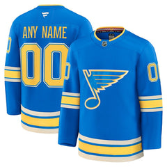 NHL Blue St. Louis Blues Fanatics Alternate Premium Custom Jersey