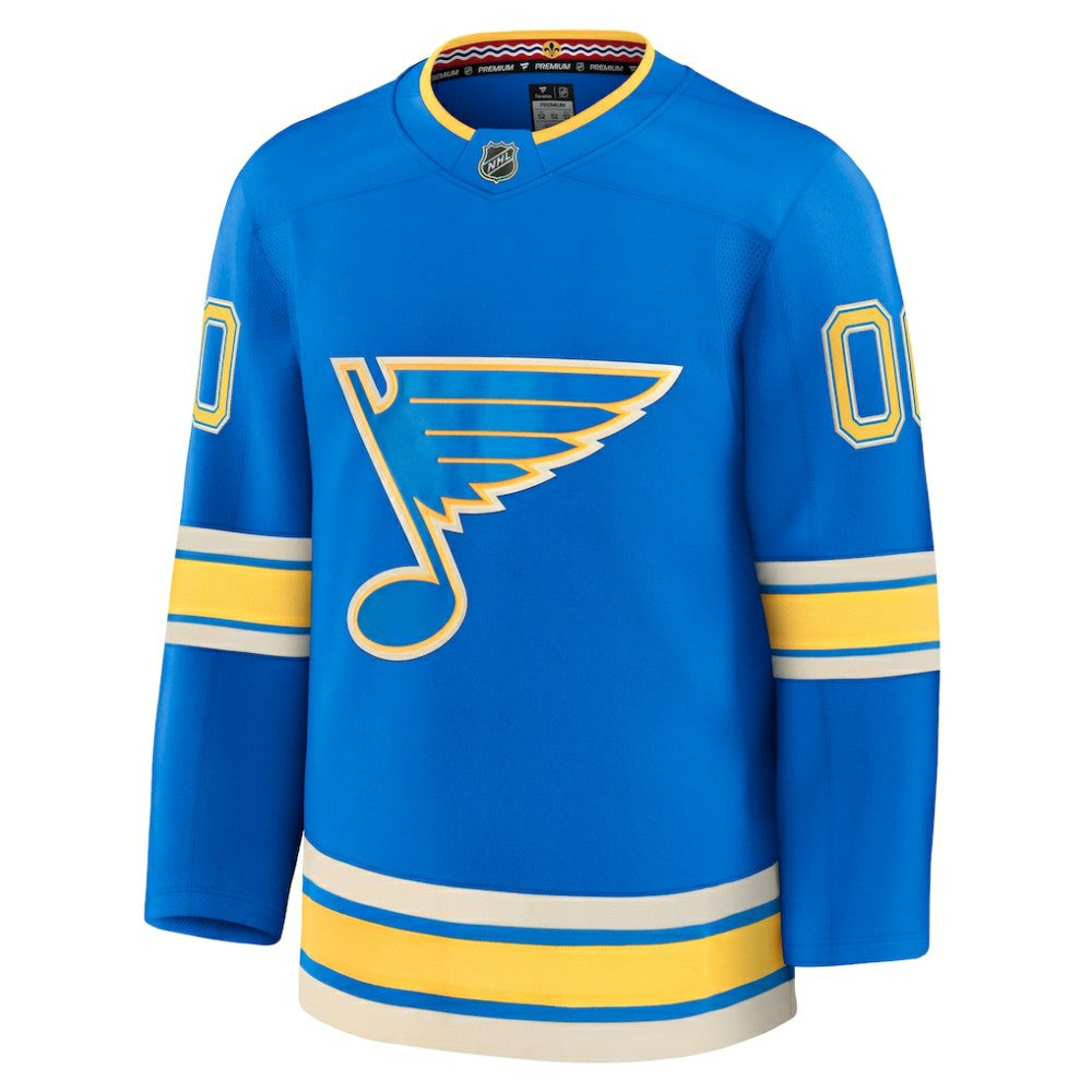 NHL Blue St. Louis Blues Fanatics Alternate Premium Custom Jersey