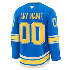 NHL Blue St. Louis Blues Fanatics Alternate Premium Custom Jersey