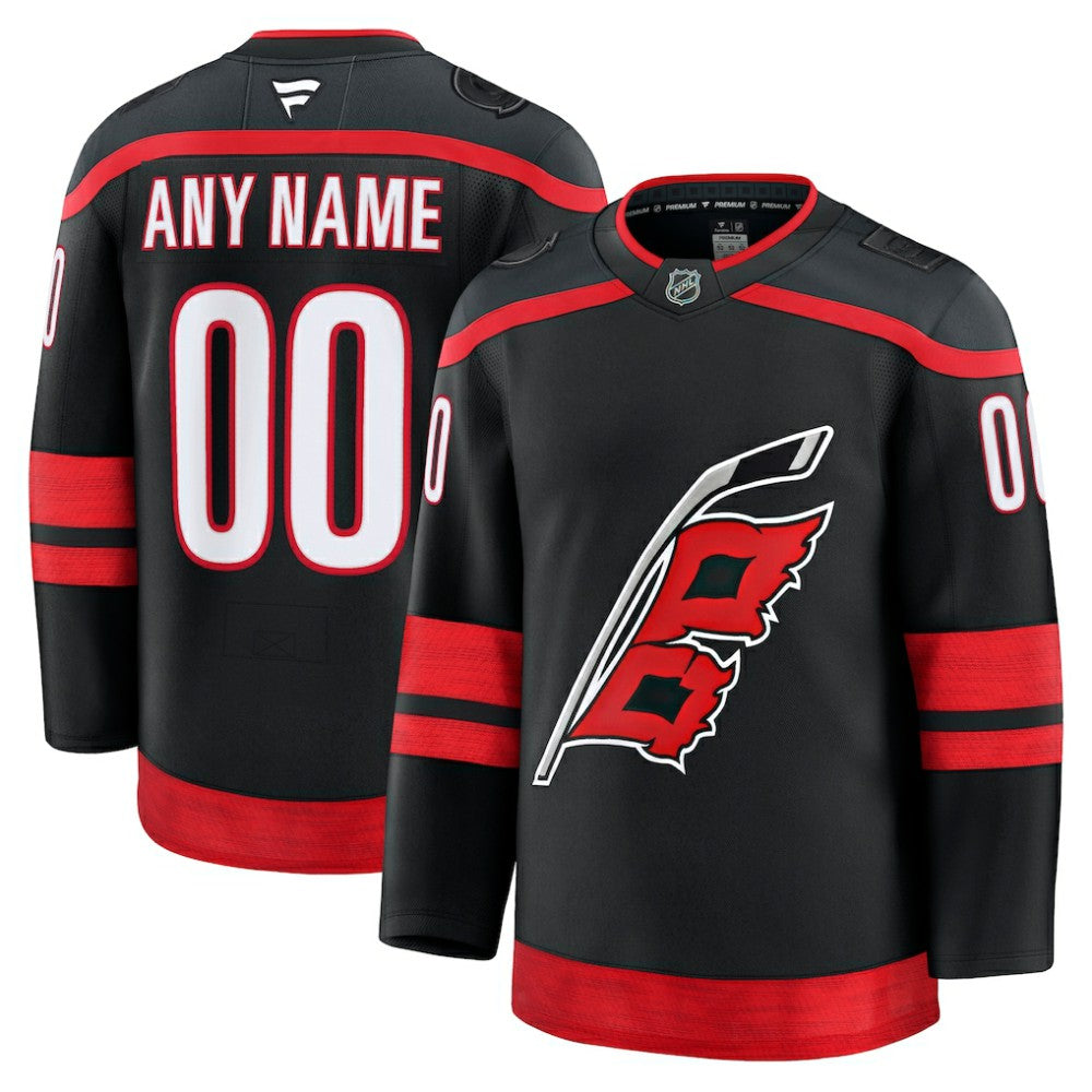 NHL Black Carolina Hurricanes Fanatics Home Premium Custom Jersey