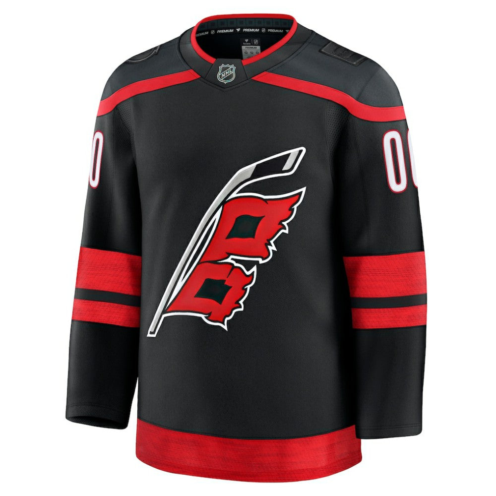 NHL Black Carolina Hurricanes Fanatics Home Premium Custom Jersey