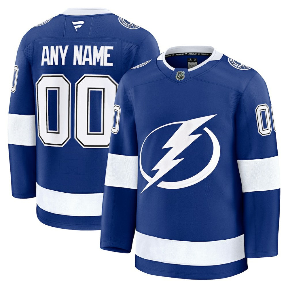 NHL Blue Tampa Bay Lightning Fanatics Home Premium Custom Jersey