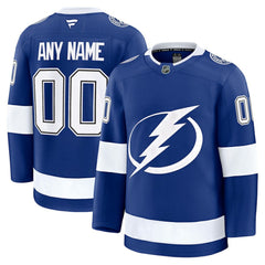 NHL Blue Tampa Bay Lightning Fanatics Home Premium Custom Jersey