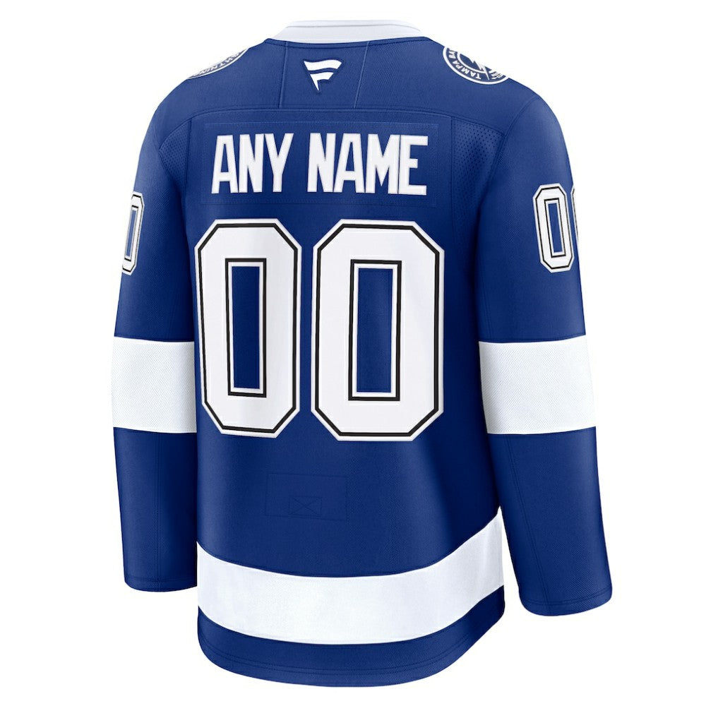 NHL Blue Tampa Bay Lightning Fanatics Home Premium Custom Jersey