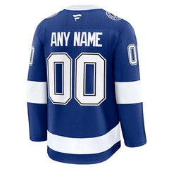 NHL Blue Tampa Bay Lightning Fanatics Home Premium Custom Jersey