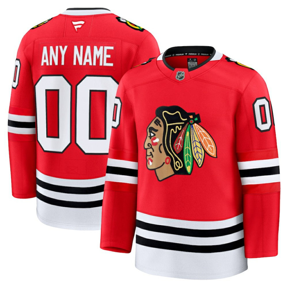 NHL Red Chicago Blackhawks Fanatics Home Premium Custom Jersey