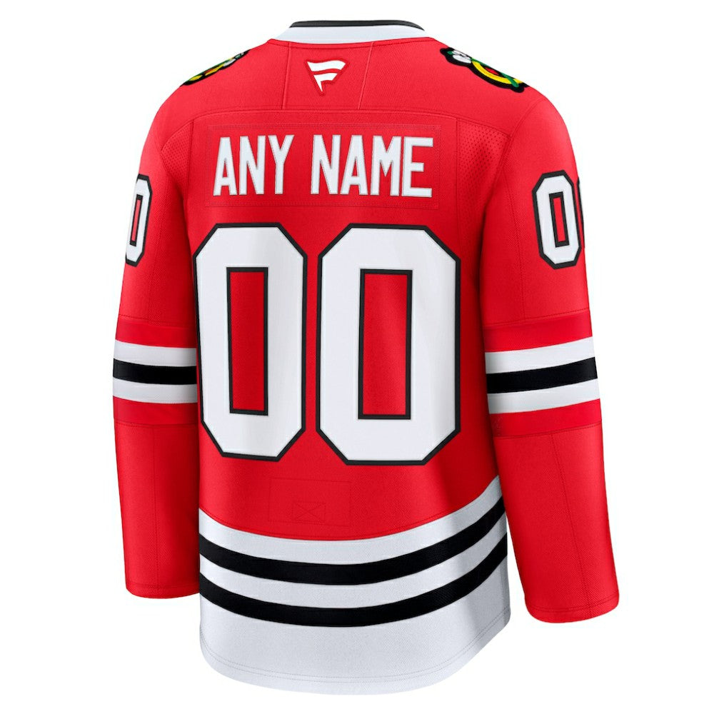 NHL Red Chicago Blackhawks Fanatics Home Premium Custom Jersey