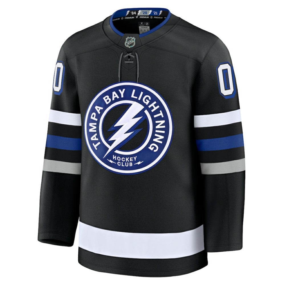 NHL Black Tampa Bay Lightning Fanatics Alternate Premium Custom Jersey