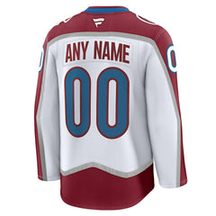 NHL White Colorado Avalanche Fanatics Away Premium Custom Jersey