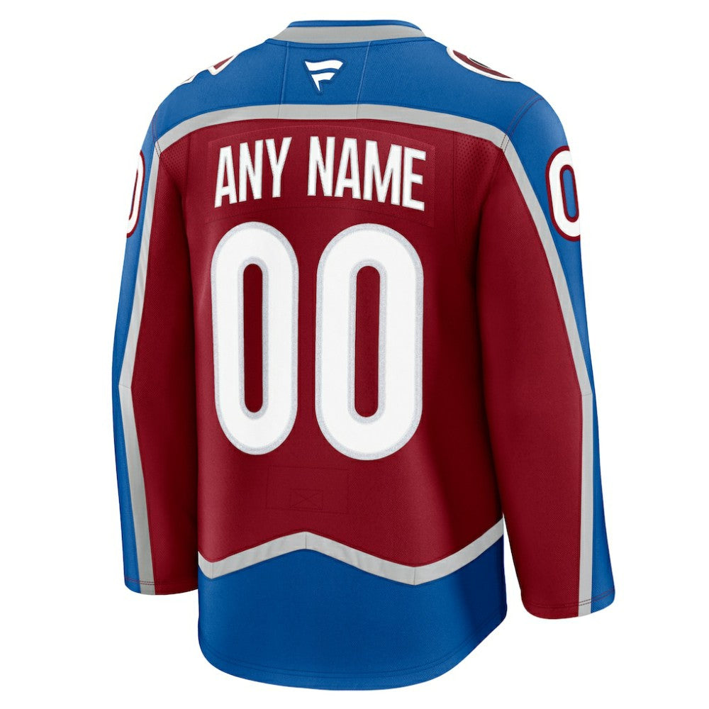 NHL Burgundy Colorado Avalanche Fanatics Home Premium Custom Jersey