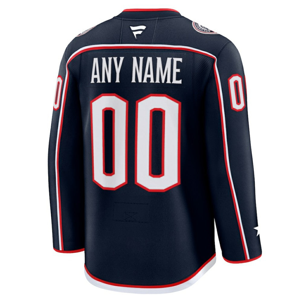 NHL Navy Columbus Blue Jackets Fanatics Home Premium Custom Jersey