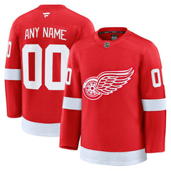 NHL Red Detroit Red Wings Fanatics Home Premium Custom Jersey