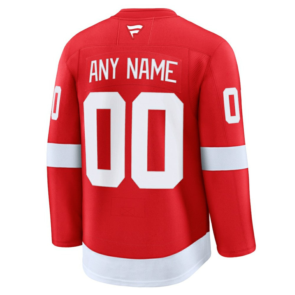NHL Red Detroit Red Wings Fanatics Home Premium Custom Jersey