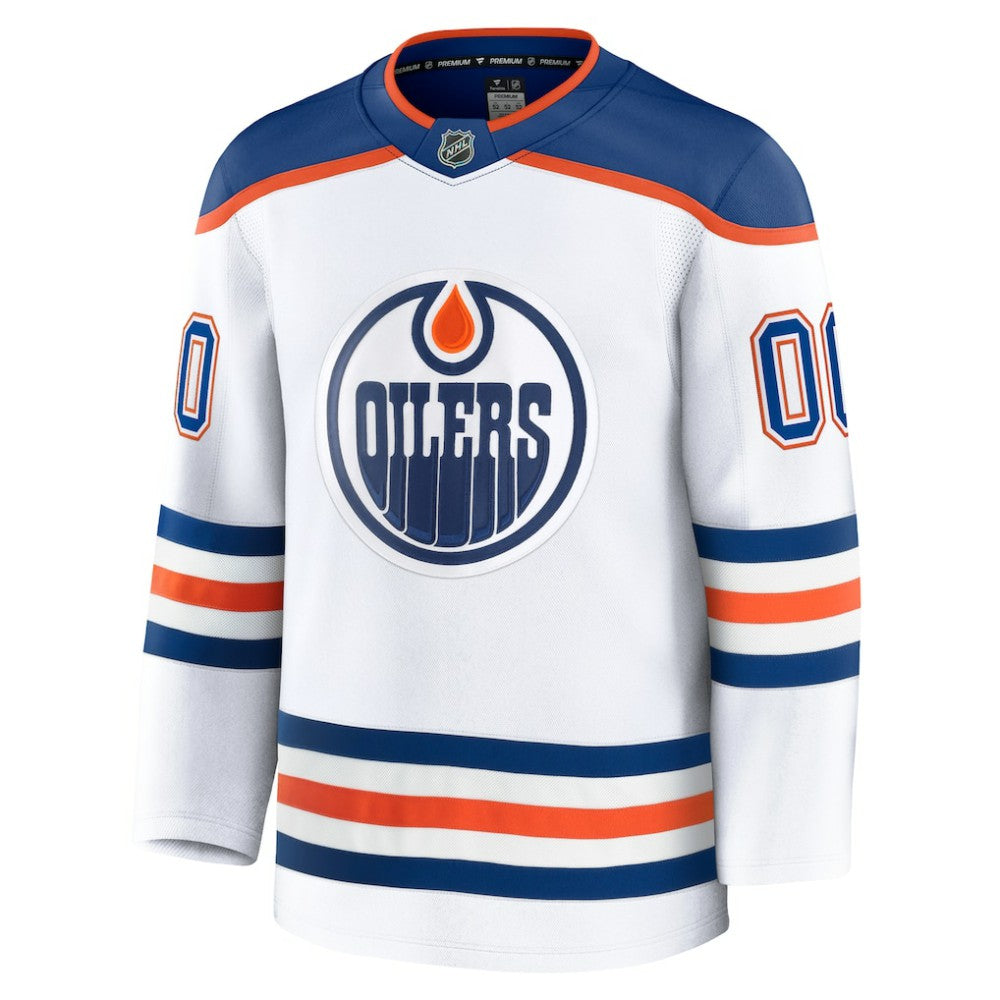 NHL White Edmonton Oilers Fanatics Away Premium Custom Jersey