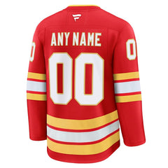 NHL Red Calgary Flames Fanatics Home Premium Custom Jersey