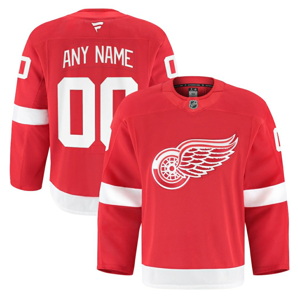 NHL Red Detroit Red Wings Fanatics Home Authentic Pro Custom Jersey