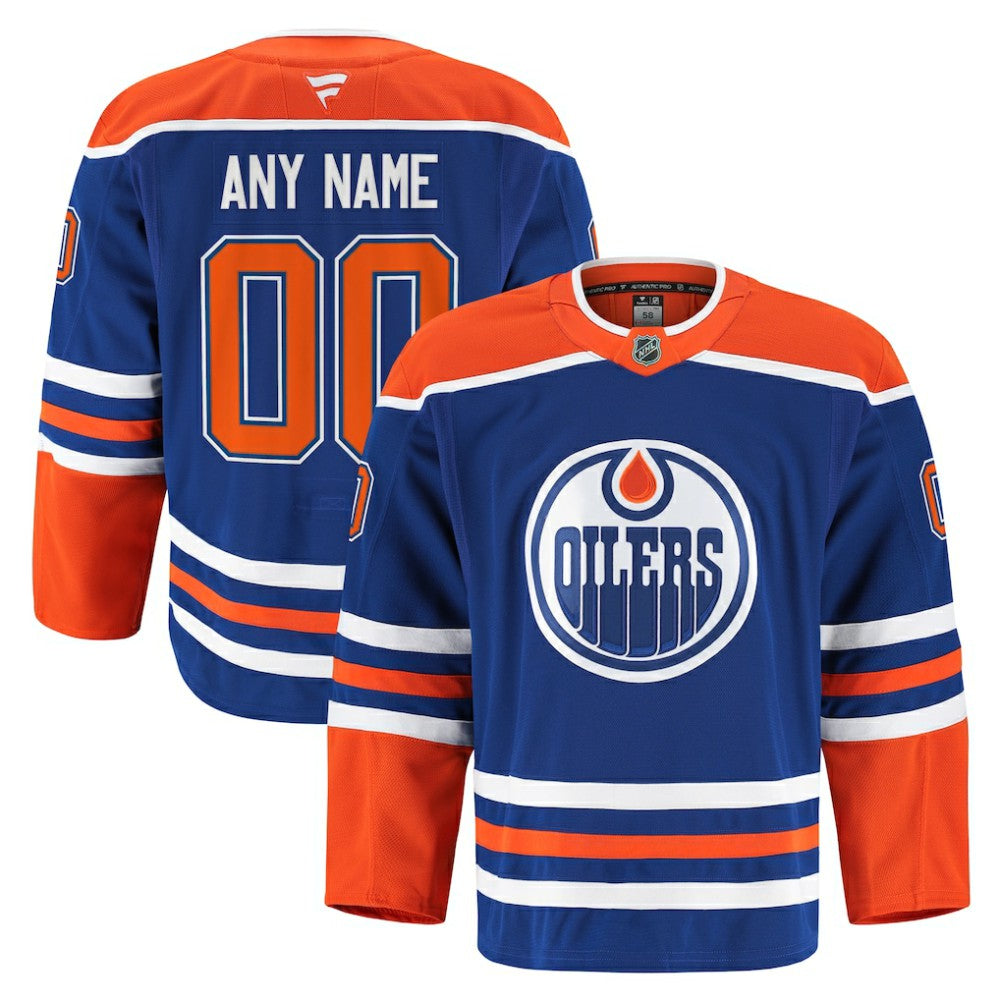 NHL Royal Edmonton Oilers Fanatics Home Authentic Pro Custom Jersey