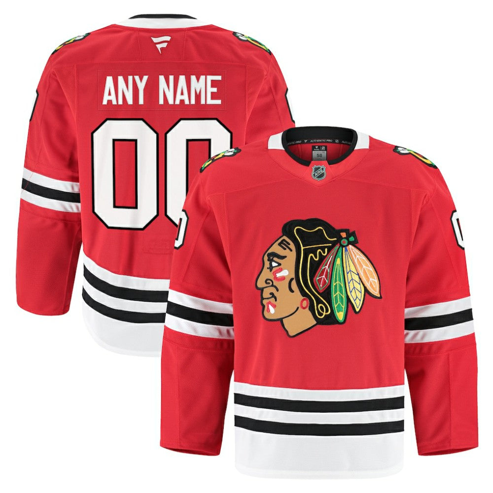 NHL Red Chicago Blackhawks Fanatics Home Authentic Pro Custom Jersey