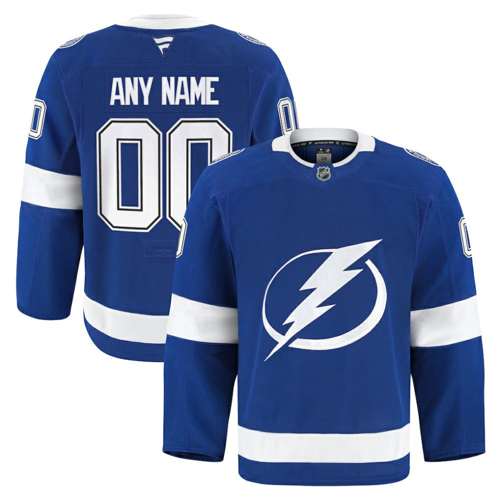 NHL Blue Tampa Bay Lightning Fanatics Home Authentic Pro Custom Jersey