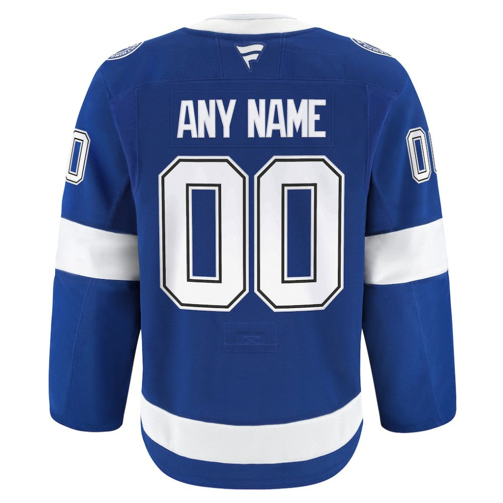 NHL Blue Tampa Bay Lightning Fanatics Home Authentic Pro Custom Jersey