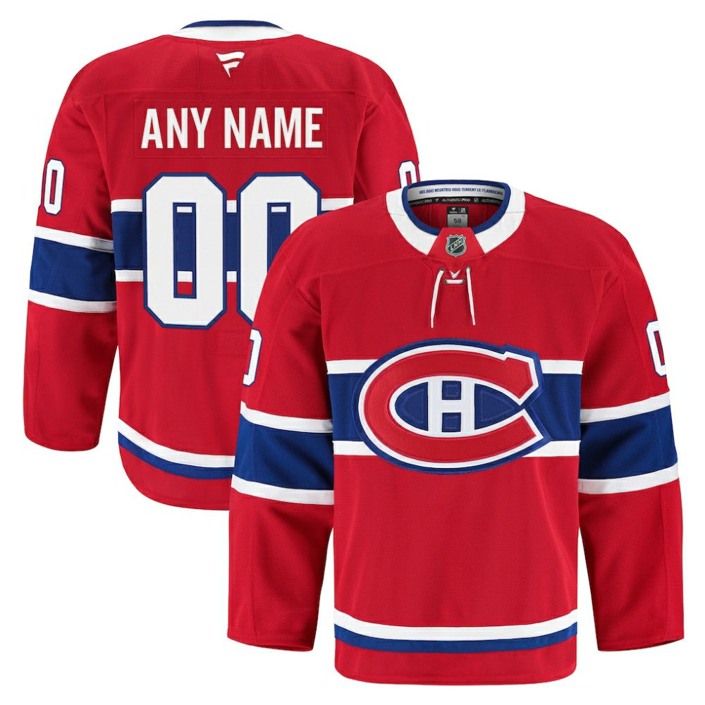 NHL Red Montreal Canadiens Fanatics Home Authentic Pro Custom Jersey