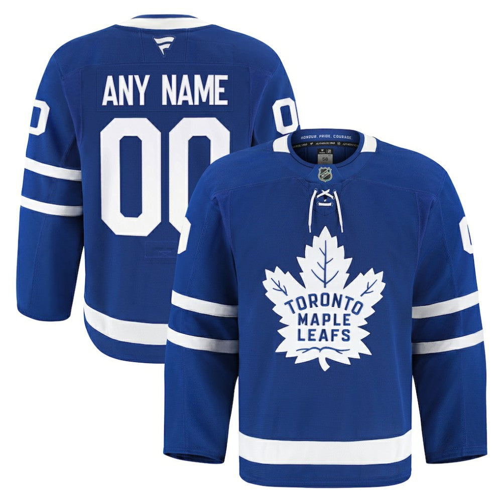 NHL Blue Toronto Maple Leafs Fanatics Home Authentic Pro Custom Jersey