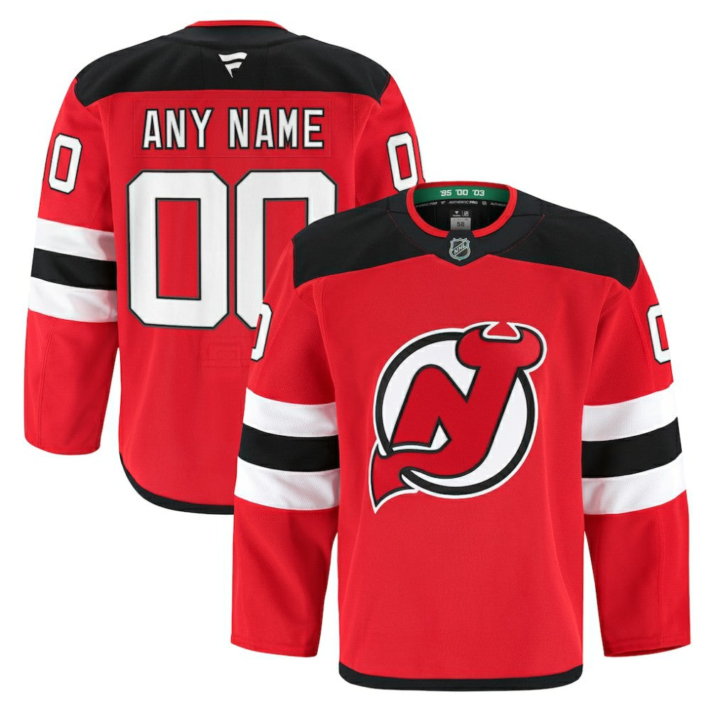 NHL Red New Jersey Devils Fanatics Home Authentic Pro Custom Jersey