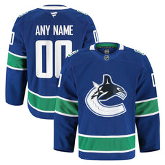 NHL Blue Vancouver Canucks Fanatics Home Authentic Pro Custom Jersey