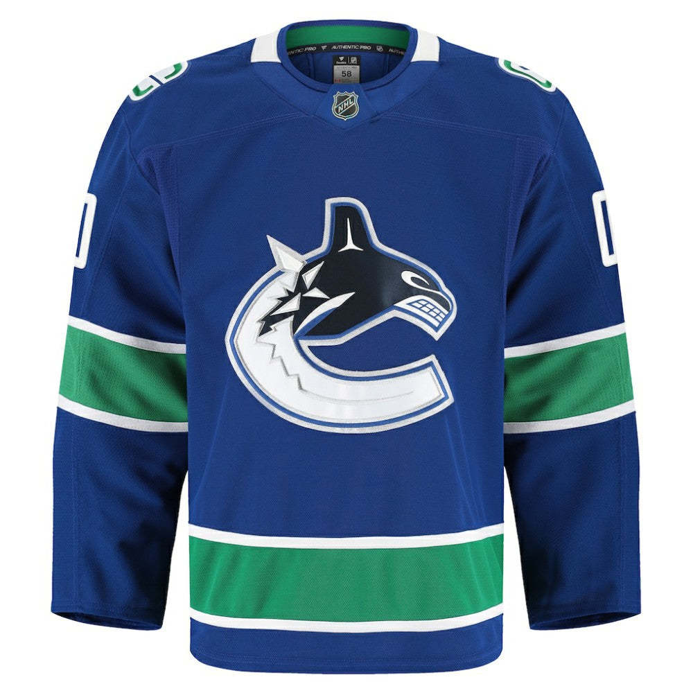 NHL Blue Vancouver Canucks Fanatics Home Authentic Pro Custom Jersey