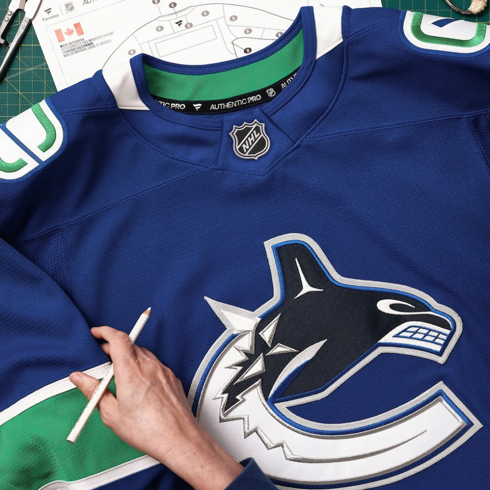 NHL Blue Vancouver Canucks Fanatics Home Authentic Pro Custom Jersey