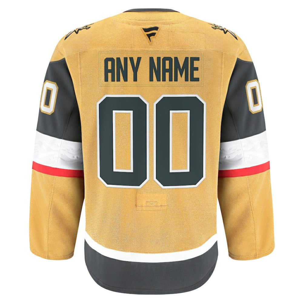 NHL Gold Vegas Golden Knights Fanatics Home Authentic Pro Custom Jersey