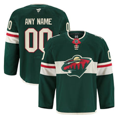 NHL Green Minnesota Wild Fanatics Home Authentic Pro Custom Jersey