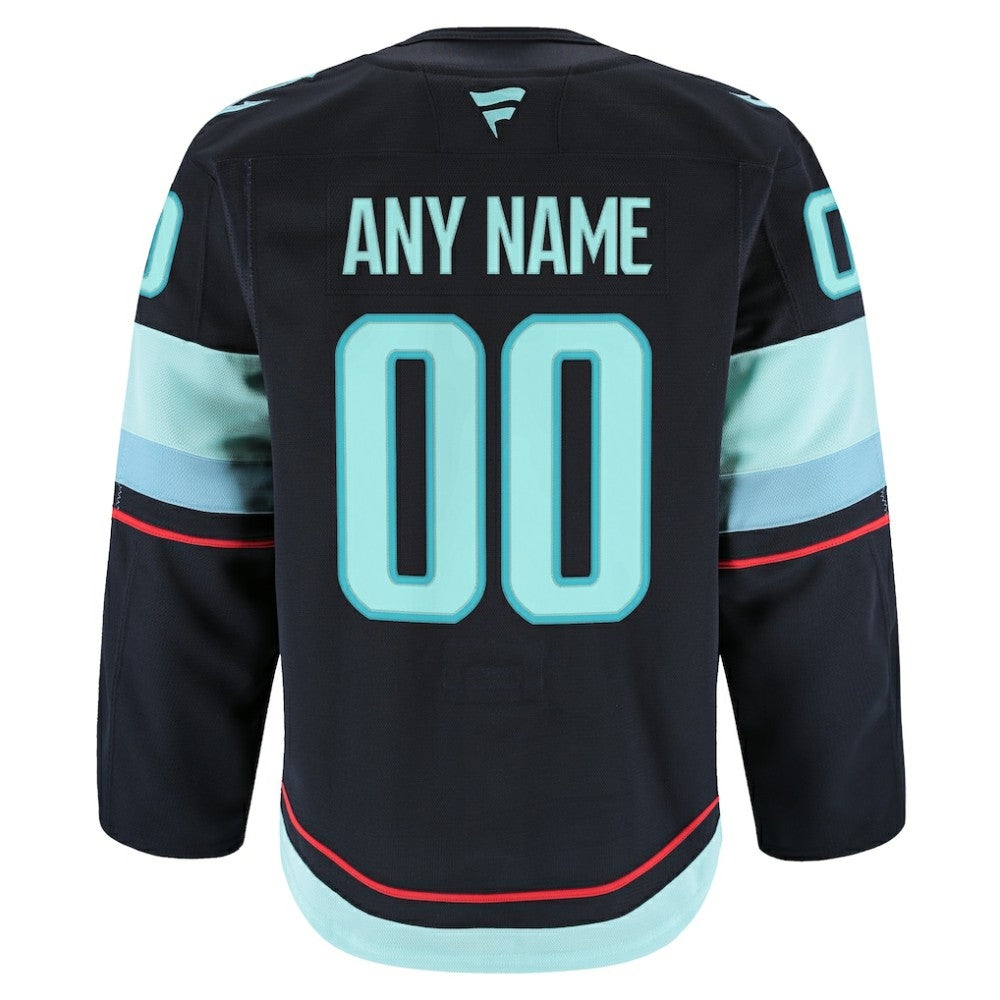 NHL Navy Seattle Kraken Fanatics Home Authentic Pro Custom Jersey