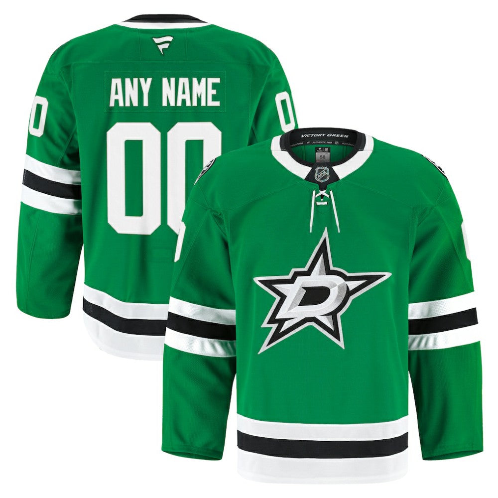 NHL Kelly Green Dallas Stars Fanatics Home Authentic Pro Custom Jersey