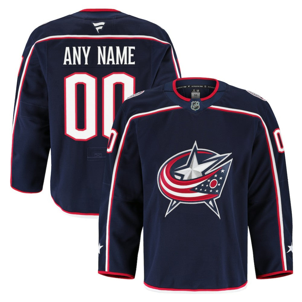 NHL Navy Columbus Blue Jackets Fanatics Home Authentic Pro Custom Jersey