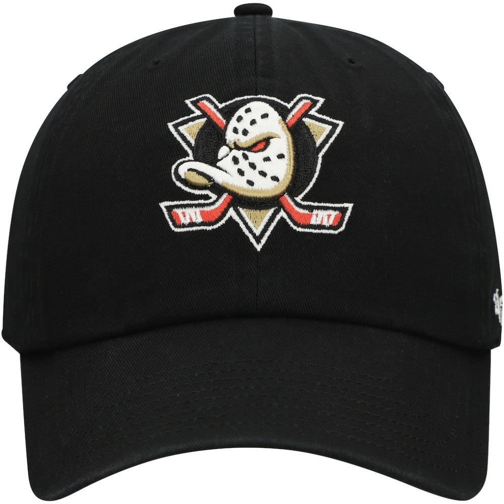 NHL Black Anaheim Ducks '47 Core Logo Clean Up Adjustable Hat
