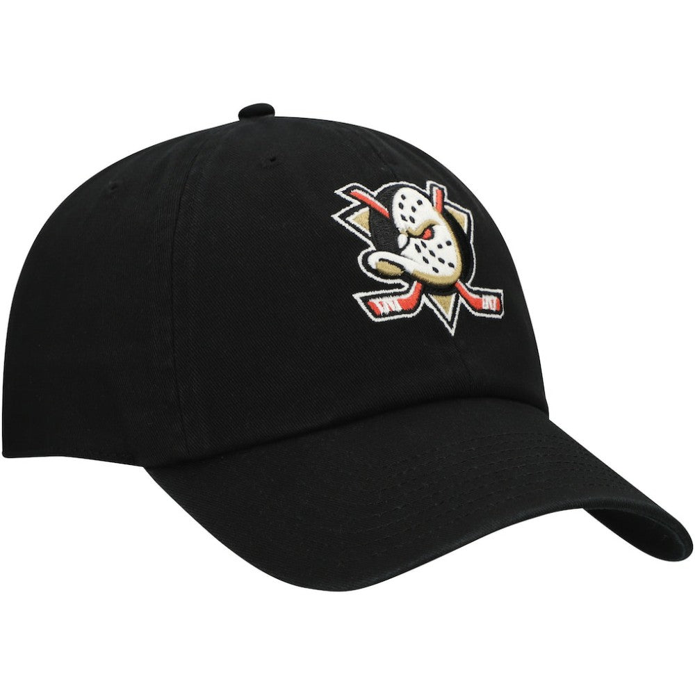 NHL Black Anaheim Ducks '47 Core Logo Clean Up Adjustable Hat