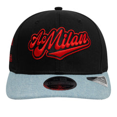 AC Milan New Era 9FIFTY Stretch-Snap Adjustable Hat - New Era Black/Denim