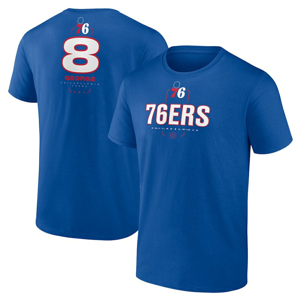NBA Paul George Philadelphia 76ers Behind The Back Name & Number T-Shirt - Royal cheap