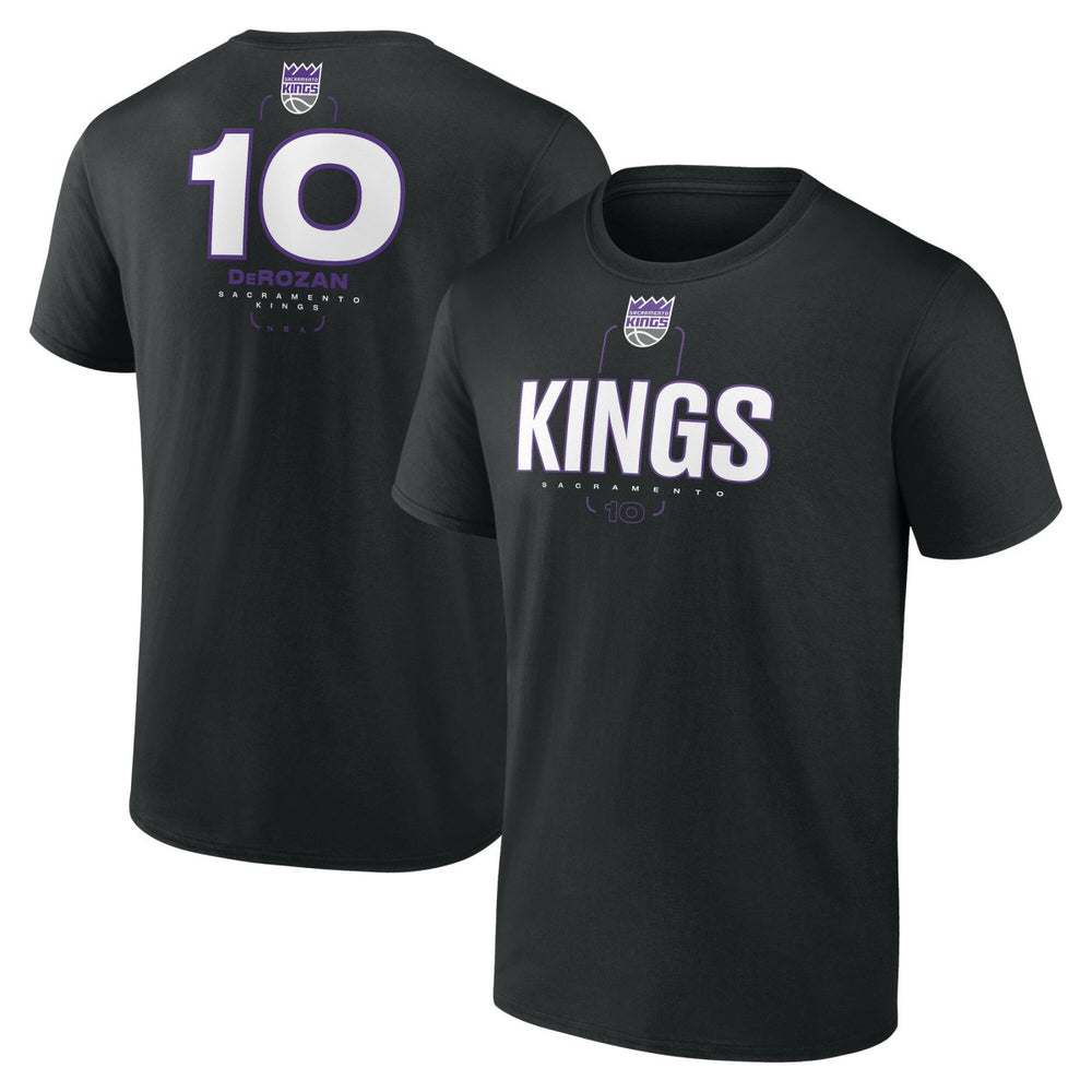 NBA DeMar DeRozan Sacramento Kings Behind The Back Name & Number T-Shirt - Black cheap