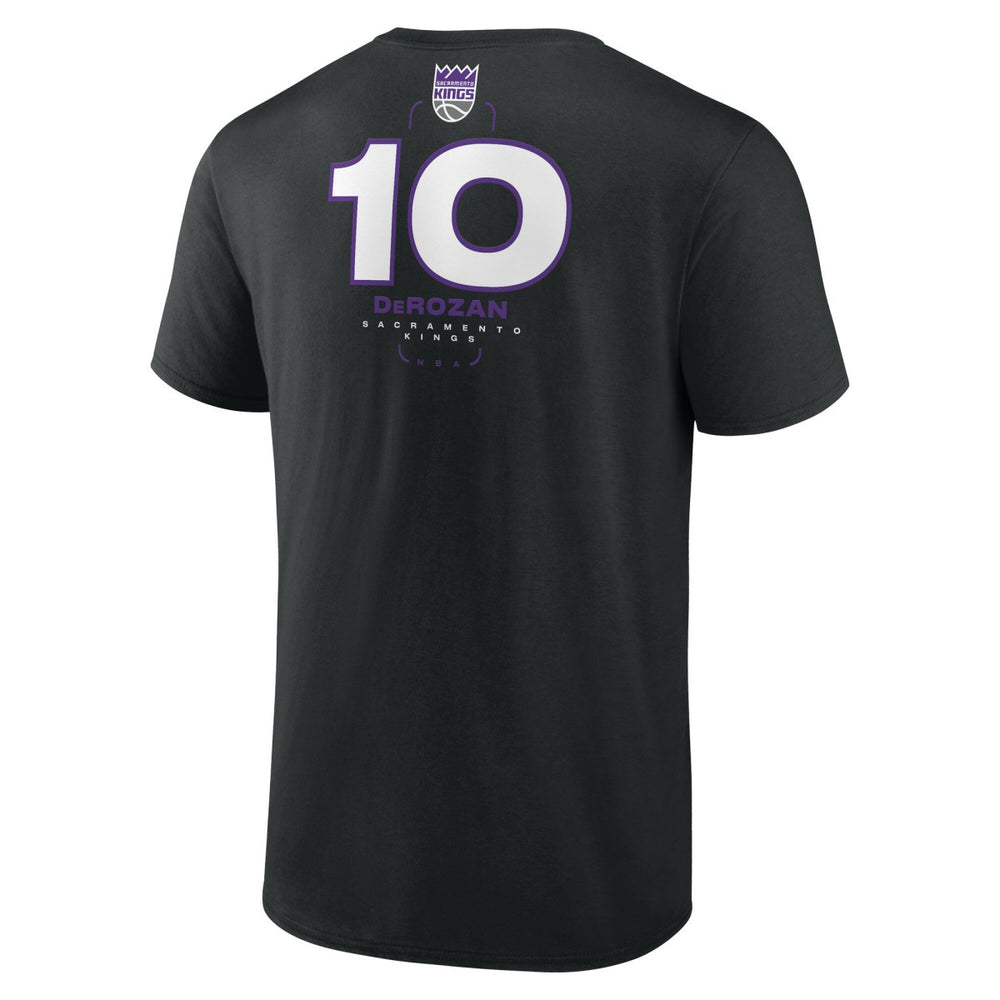 NBA DeMar DeRozan Sacramento Kings Behind The Back Name & Number T-Shirt - Black cheap