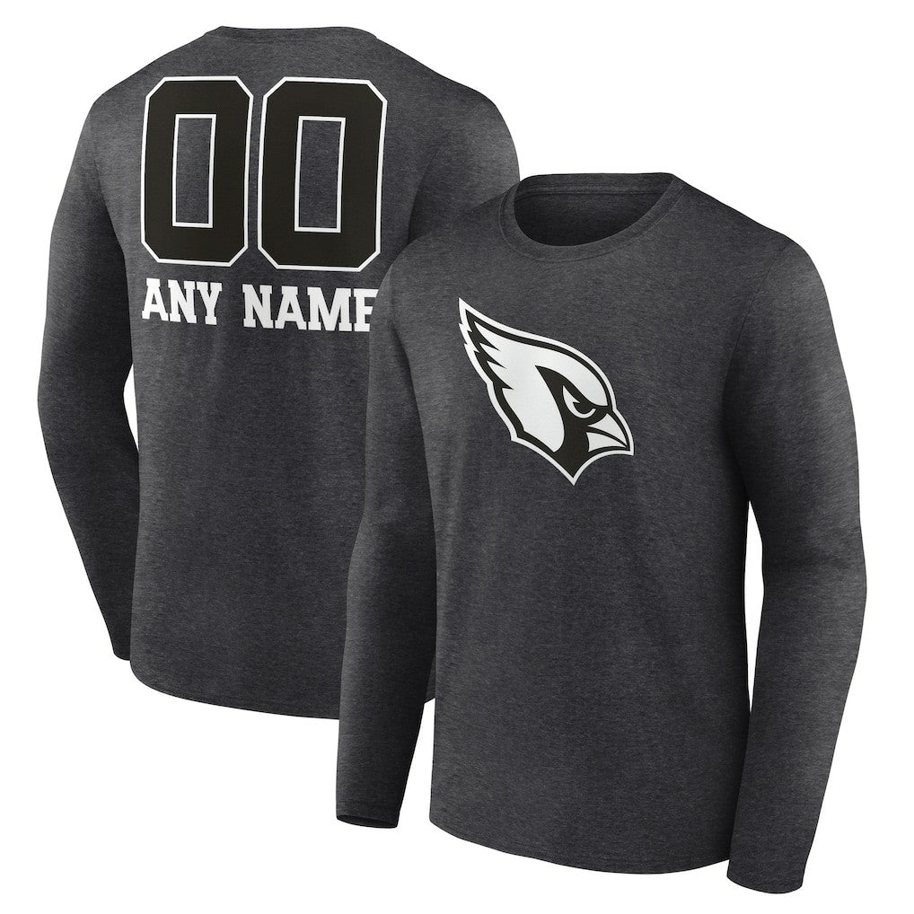 Personalized Name & Number Monochrome Long Sleeve T-Shirt - Arizona Cardinals