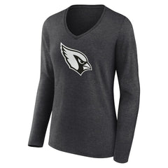 Women's Personalized Name & Number Monochrome V-neck T-Shirt - Arizona Cardinals