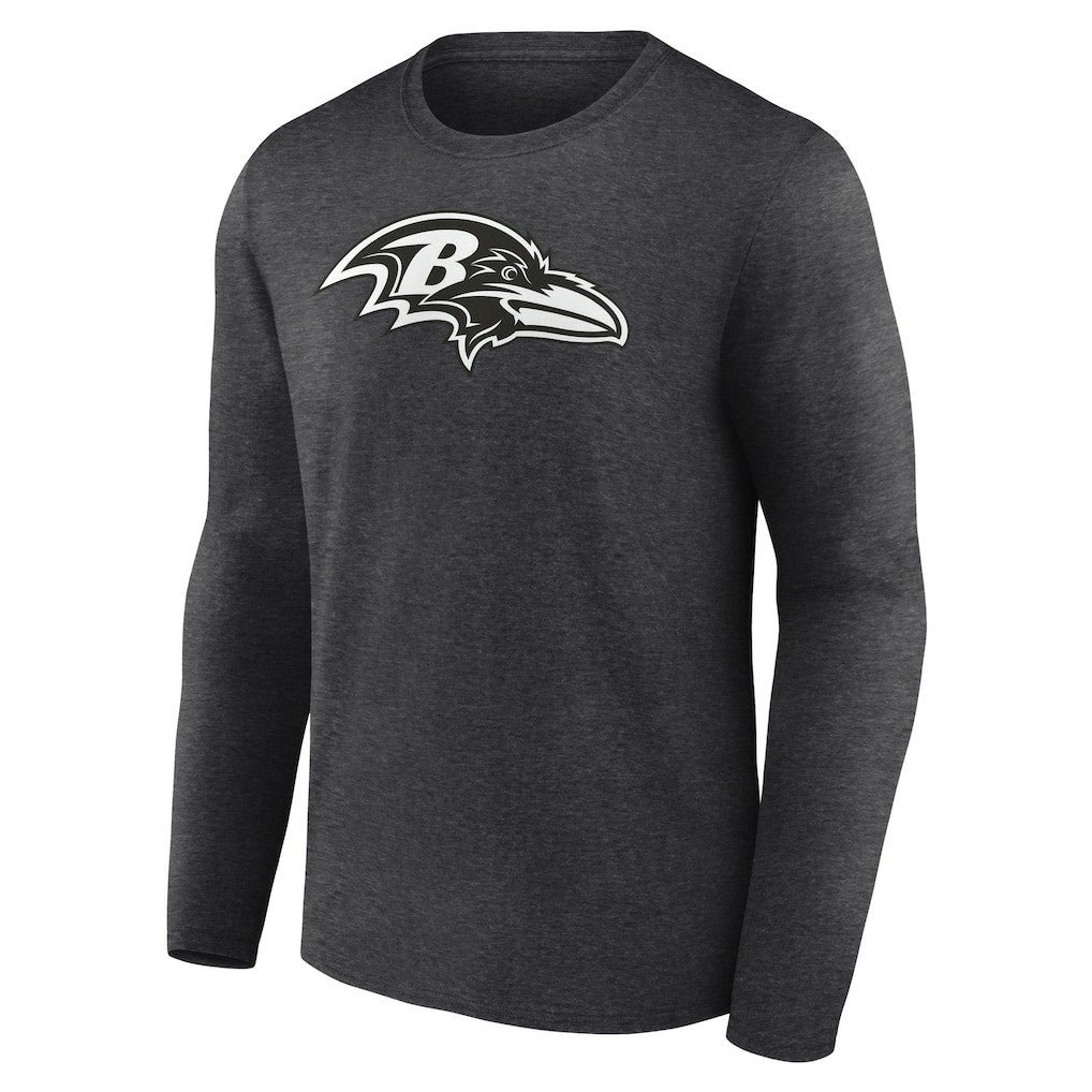 Personalized Name & Number Monochrome Long Sleeve T-Shirt - Baltimore Ravens