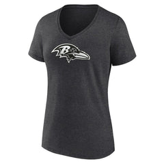 Women's Personalized Name & Number Monochrome V-Neck Long Sleeve T-Shirt - Baltimore Ravens